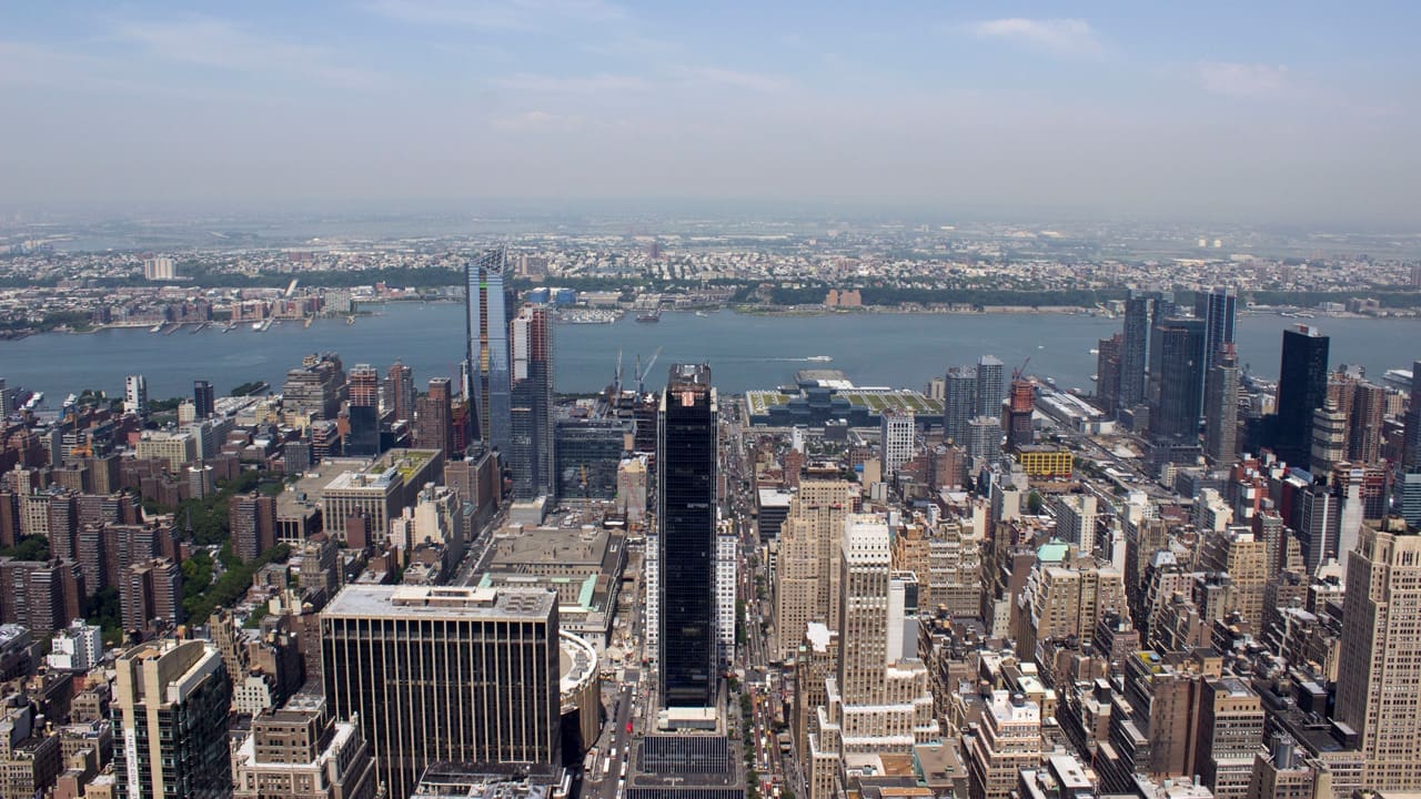 Looking out toward Queens from the Empire State Building.