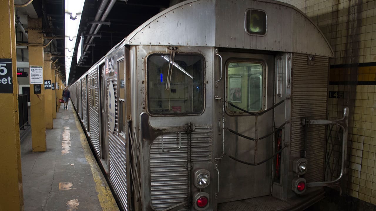 MTA C Train at 145th Street, heading toward Brooklyn.